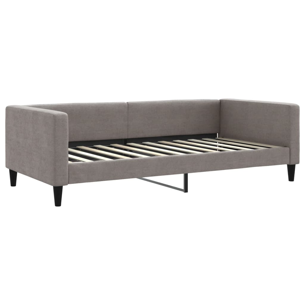 Slaapbank Stof 100 x 200 cm Taupe zonder matras