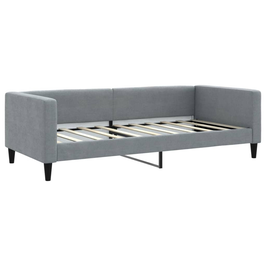 Slaapbank 90x190 cm stof lichtgrijs 90 x 190 cm Lichtgrijs zonder matras