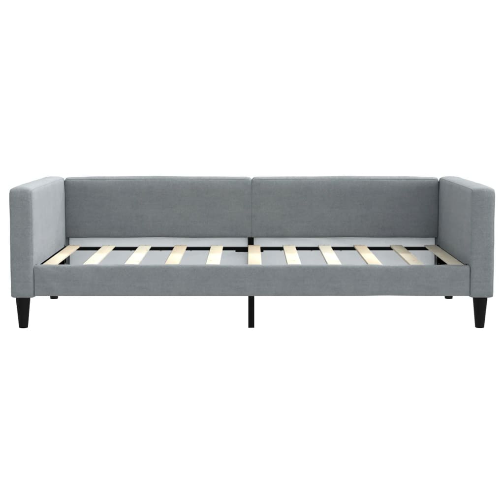 Slaapbank 90x190 cm stof lichtgrijs 90 x 190 cm Lichtgrijs zonder matras