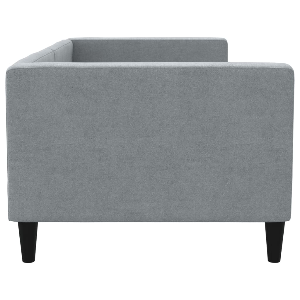 Slaapbank 90x190 cm stof lichtgrijs 90 x 190 cm Lichtgrijs zonder matras