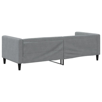 Slaapbank 90x190 cm stof lichtgrijs 90 x 190 cm Lichtgrijs zonder matras