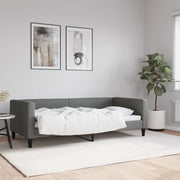 Slaapbank 90x190 cm stof donkergrijs
