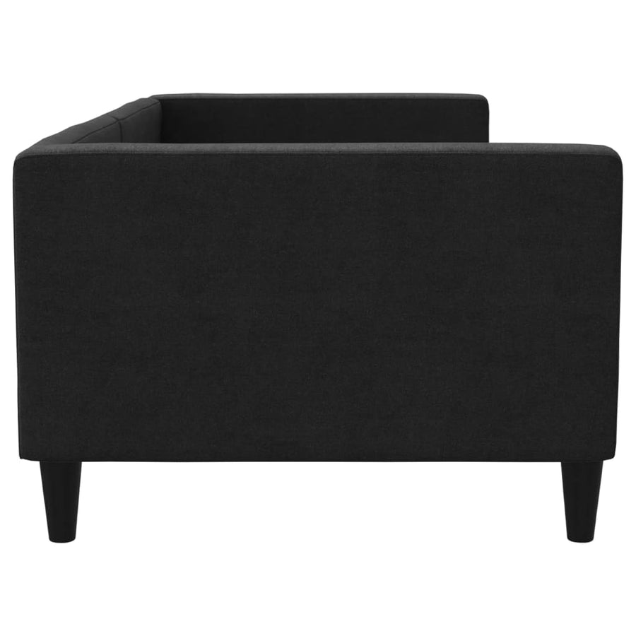 Slaapbank 90x190 cm stof zwart 90 x 190 cm Zwart