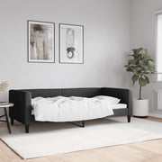 Slaapbank 90x190 cm stof zwart