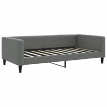 Slaapbank 100x190 cm stof donkergrijs