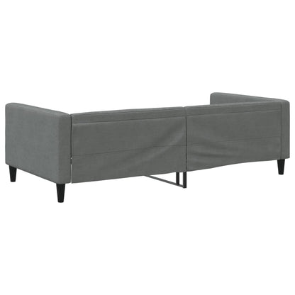 Slaapbank 100x190 cm stof donkergrijs
