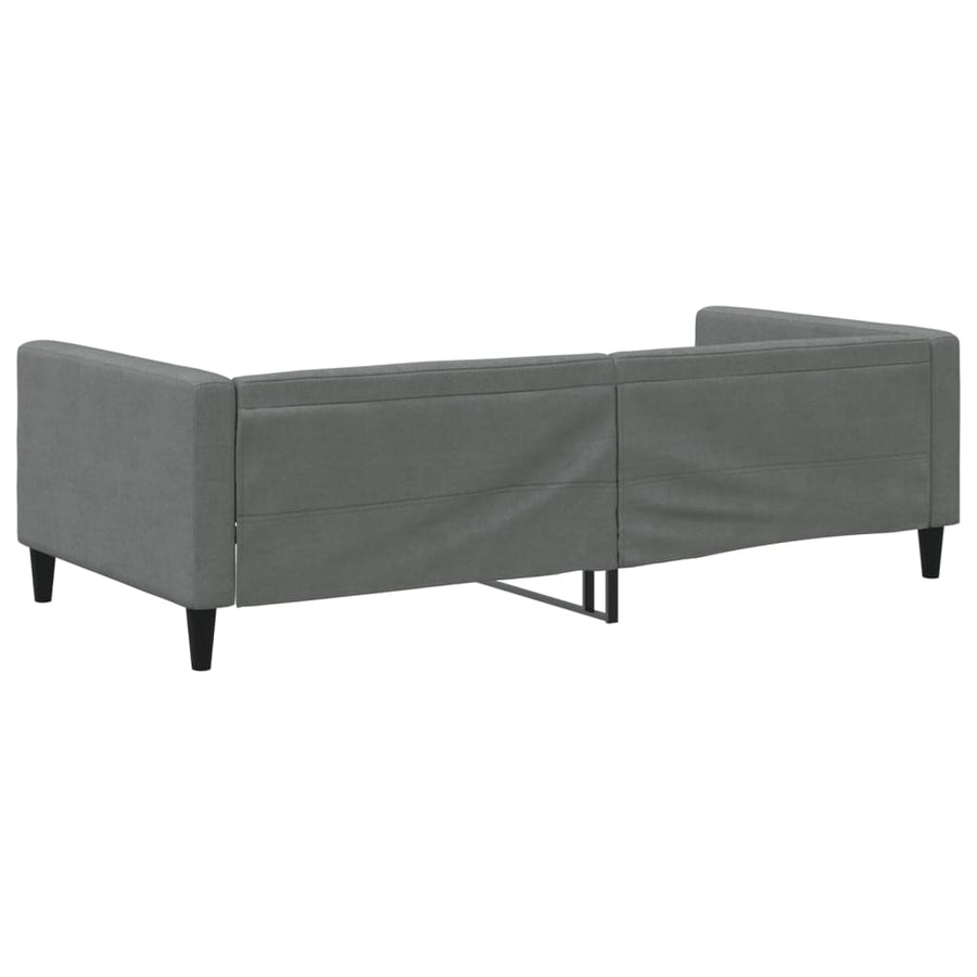 Slaapbank 100x190 cm stof donkergrijs
