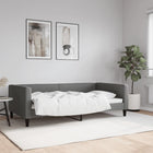 Slaapbank 100x190 cm donkergrijs stof