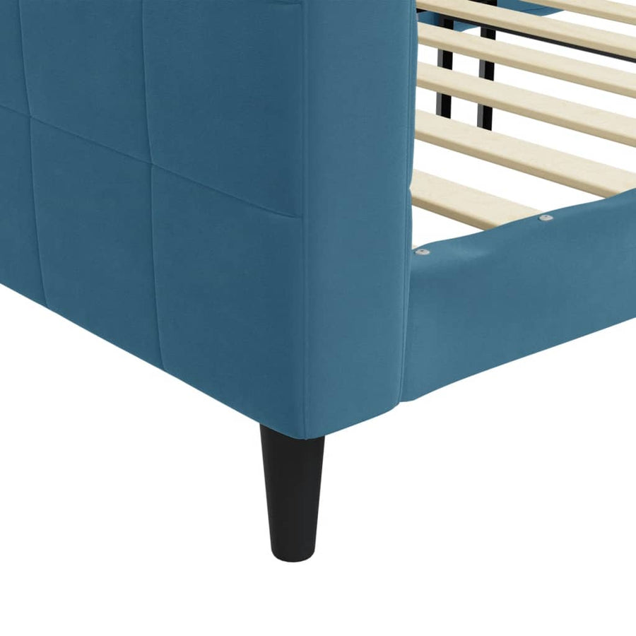 Slaapbank Fluweel 80 x 200 cm Blauw zonder matras