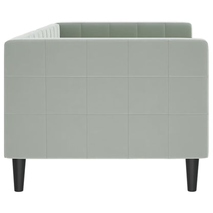 Slaapbank Fluweel 80 x 200 cm Lichtgrijs zonder matras