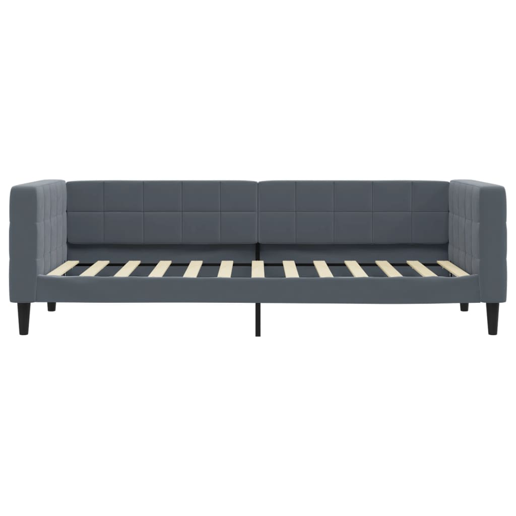 Slaapbank 80x200 cm fluweel donkergrijs