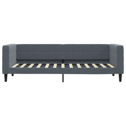 Slaapbank 80x200 cm fluweel donkergrijs
