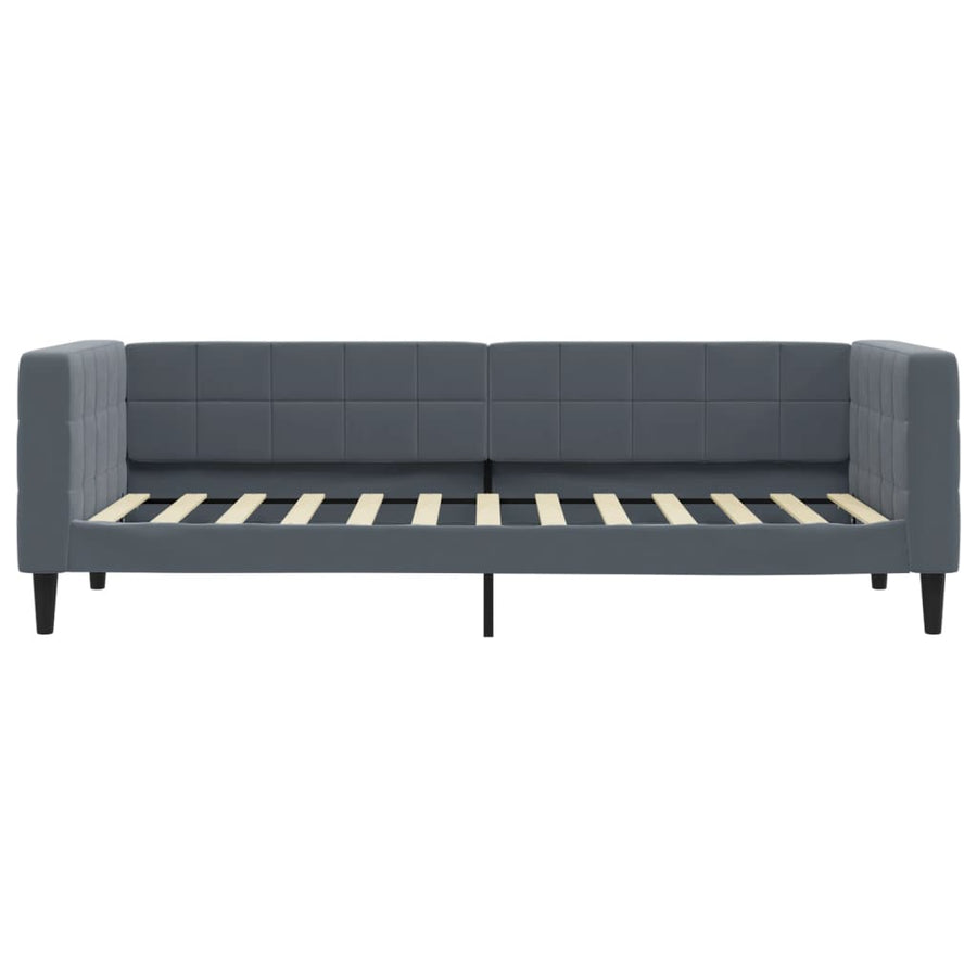 Slaapbank 80x200 cm fluweel donkergrijs