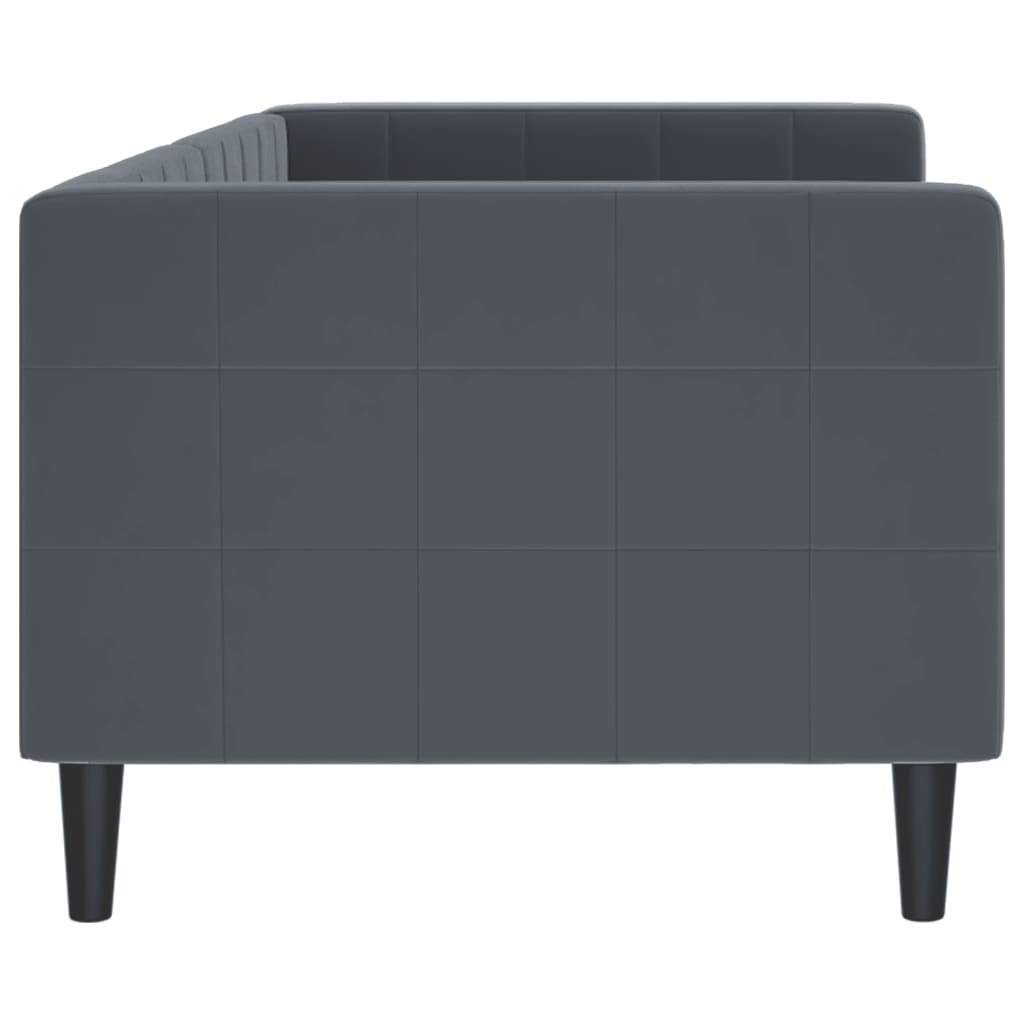 Slaapbank 80x200 cm fluweel donkergrijs