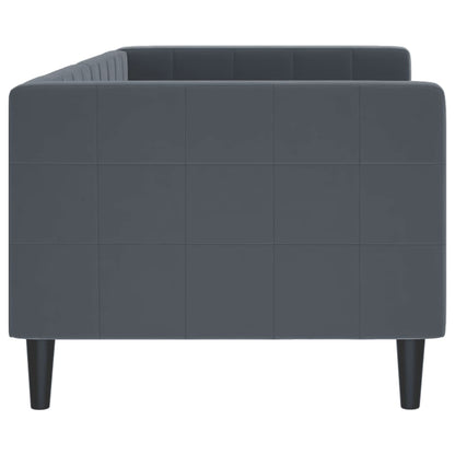 Slaapbank 80x200 cm fluweel donkergrijs