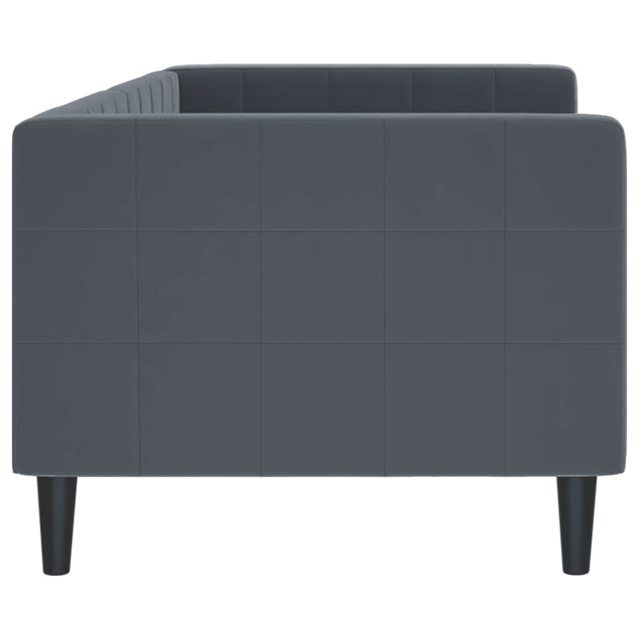 Slaapbank 80x200 cm fluweel donkergrijs