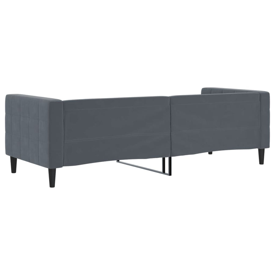 Slaapbank 80x200 cm fluweel donkergrijs