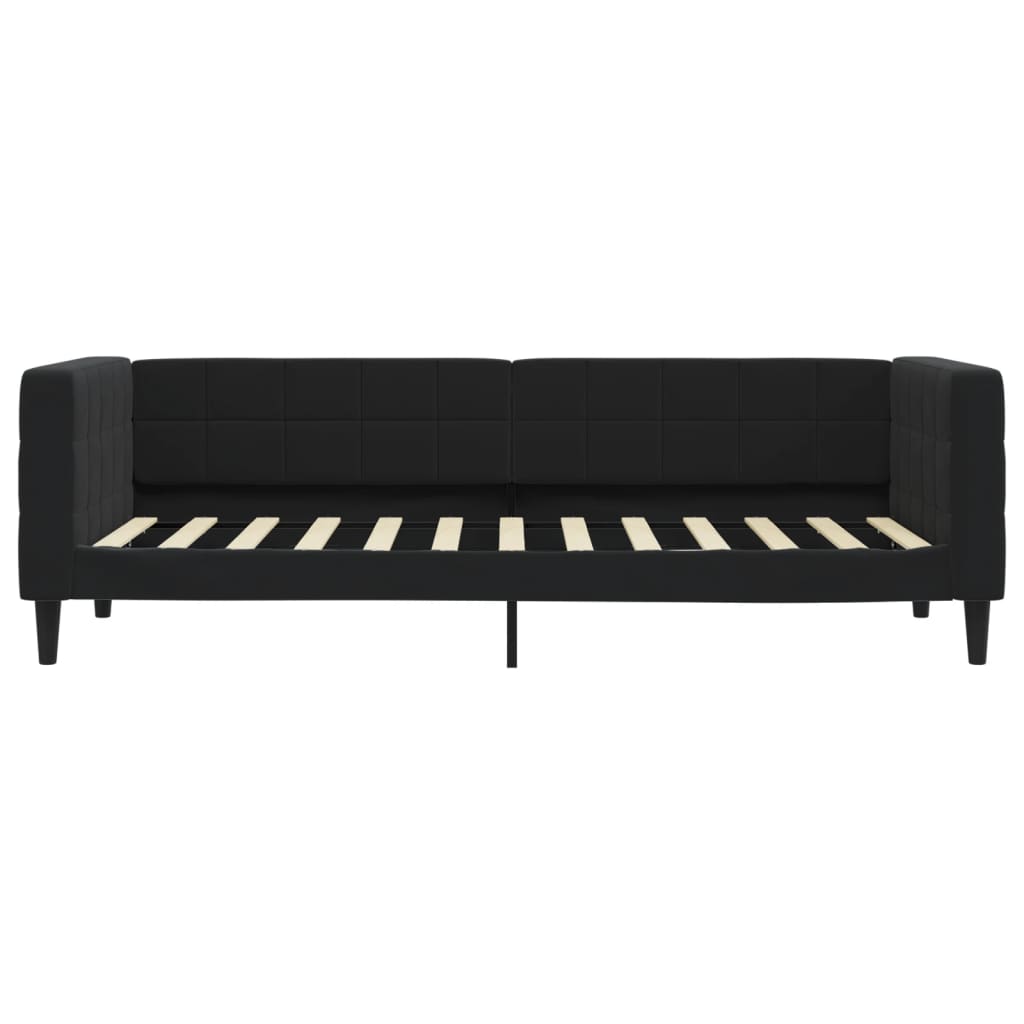 Slaapbank Fluweel 80 x 200 cm Zwart zonder matras