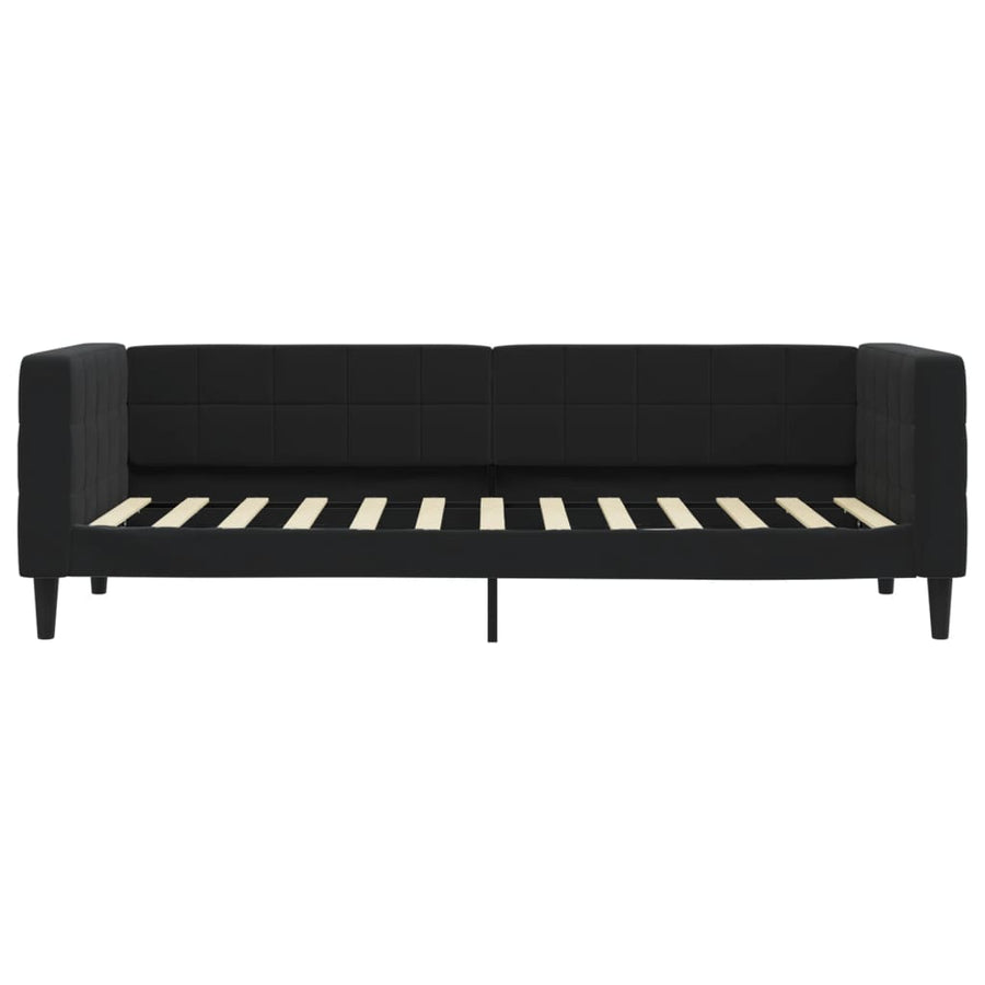 Slaapbank Fluweel 80 x 200 cm Zwart zonder matras
