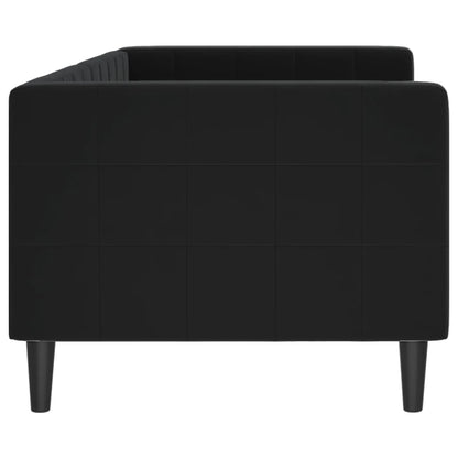 Slaapbank Fluweel 80 x 200 cm Zwart zonder matras