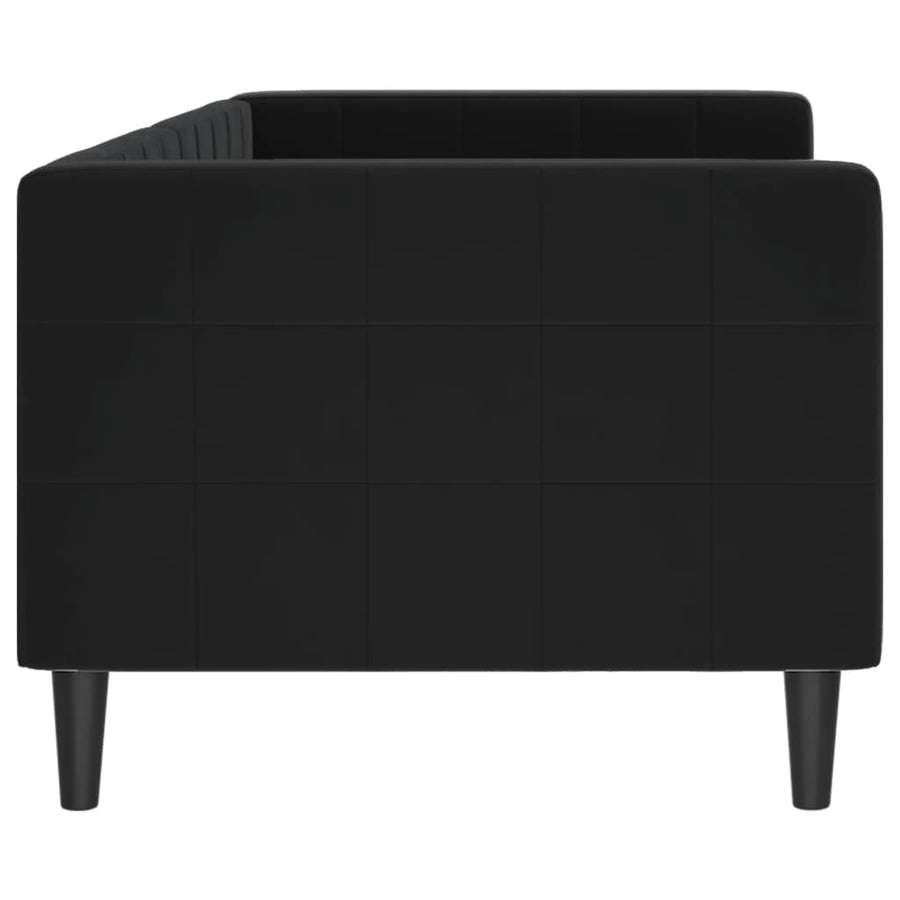 Slaapbank Fluweel 80 x 200 cm Zwart zonder matras