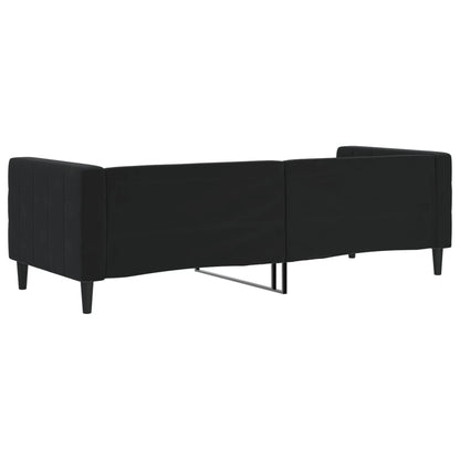 Slaapbank Fluweel 80 x 200 cm Zwart zonder matras