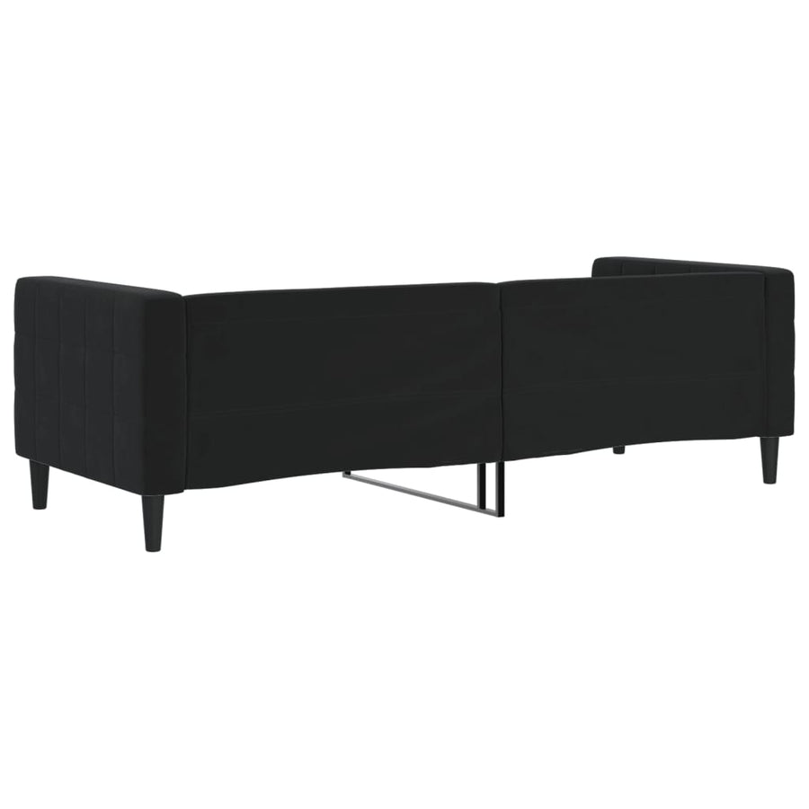 Slaapbank Fluweel 80 x 200 cm Zwart zonder matras