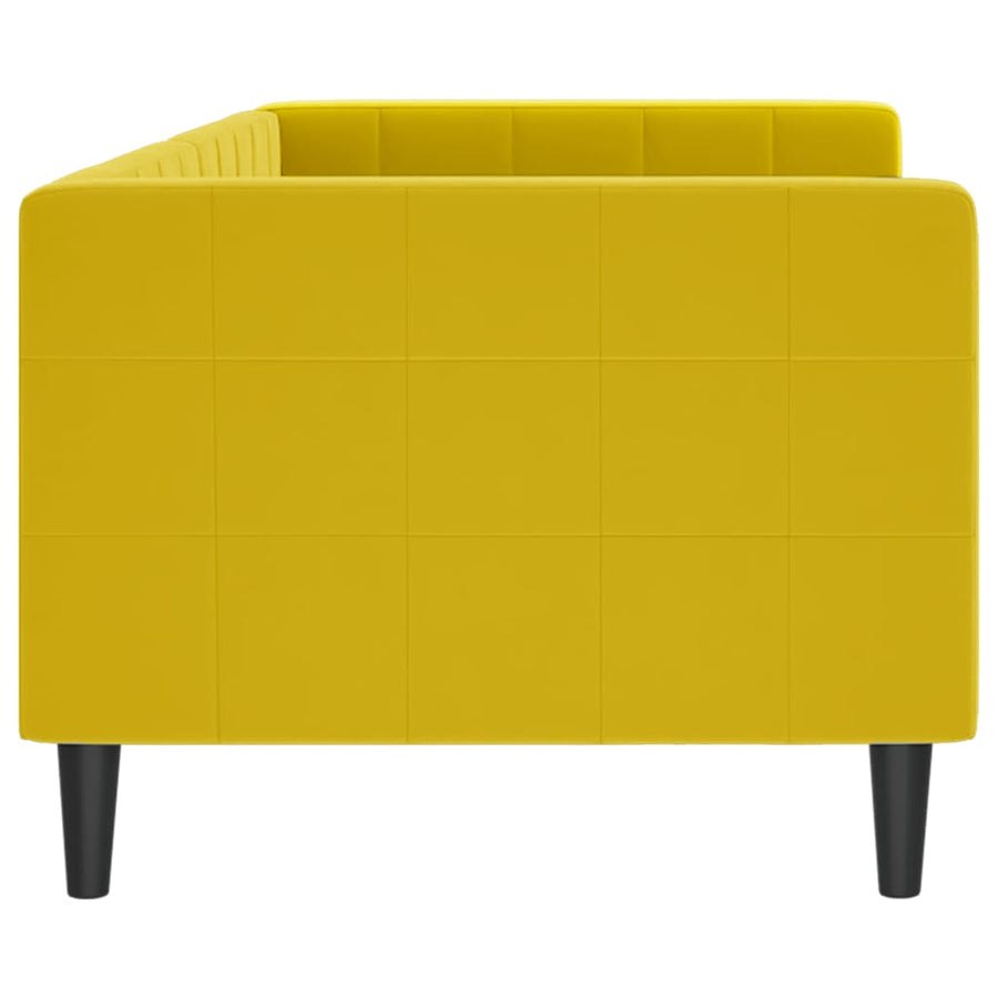 Slaapbank Fluweel 80 x 200 cm Geel zonder matras