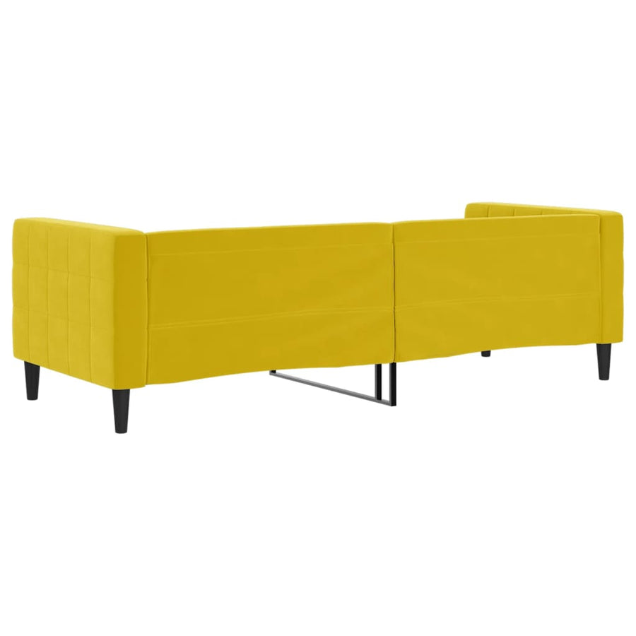 Slaapbank Fluweel 80 x 200 cm Geel zonder matras