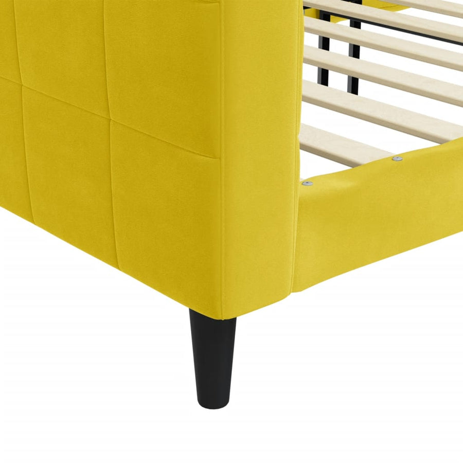 Slaapbank Fluweel 80 x 200 cm Geel zonder matras