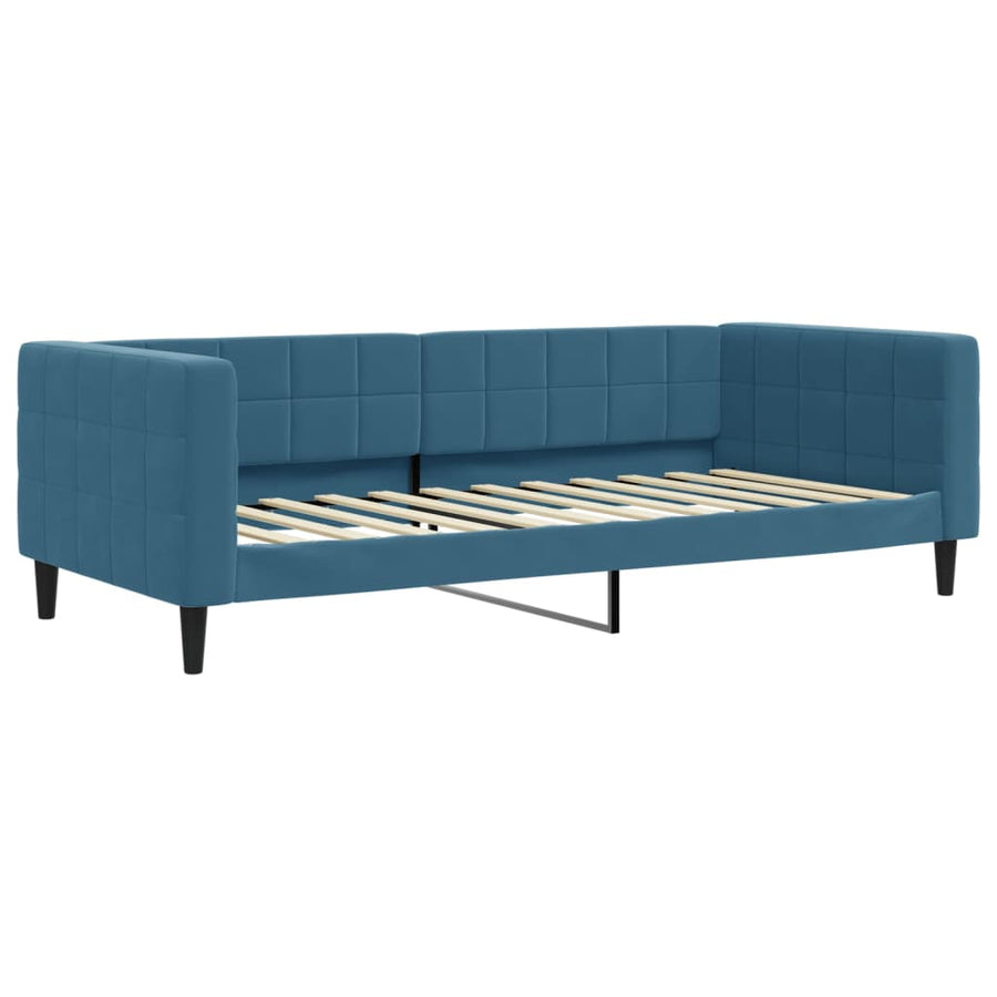 Slaapbank Fluweel 90 x 200 cm Blauw zonder matras