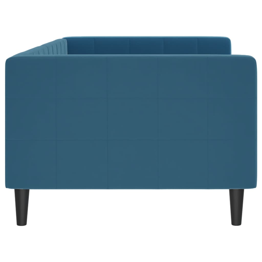 Slaapbank Fluweel 90 x 200 cm Blauw zonder matras