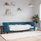 Sofa bed 90x200 cm velvet blue