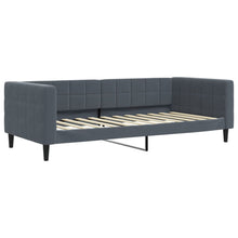 Slaapbank 90x200 cm fluweel donkergrijs