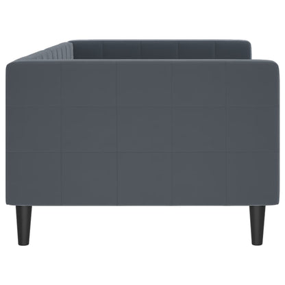 Slaapbank 90x200 cm fluweel donkergrijs