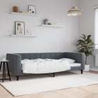 Slaapbank 90x200 cm fluweel donkergrijs