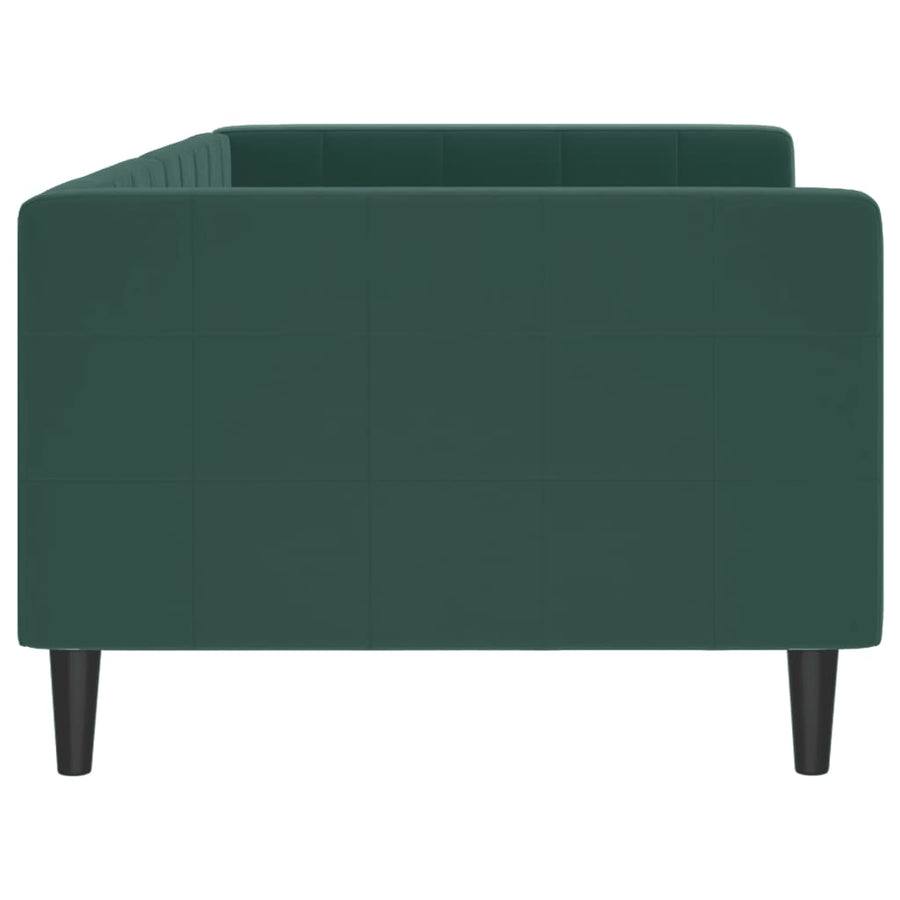 Slaapbank 90x200 cm fluweel donkergroen 90 x 200 cm Donkergroen zonder matras