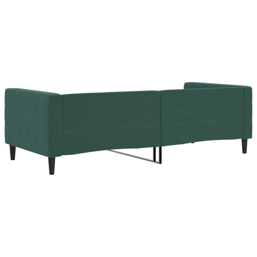 Slaapbank 90x200 cm fluweel donkergroen 90 x 200 cm Donkergroen zonder matras