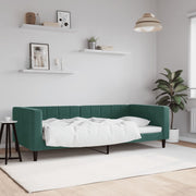 Slaapbank 90x200 cm fluweel donkergroen