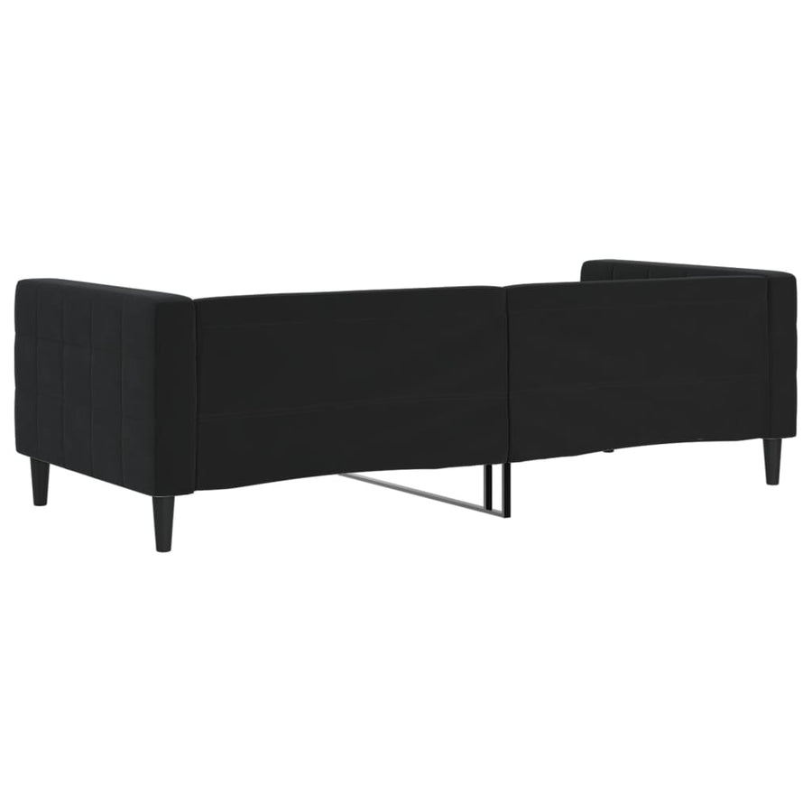 Slaapbank Fluweel 90 x 200 cm Zwart zonder matras