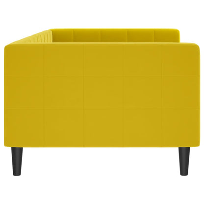 Slaapbank Fluweel 90 x 200 cm Geel zonder matras