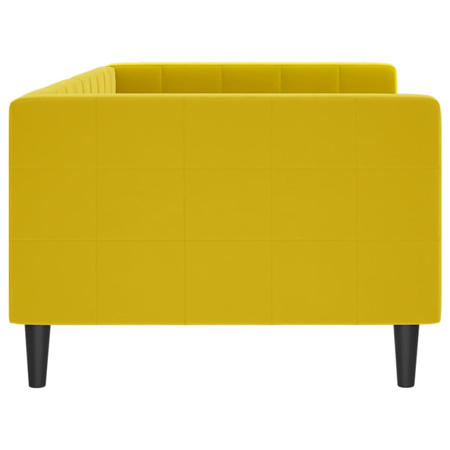 Slaapbank Fluweel 90 x 200 cm Geel zonder matras