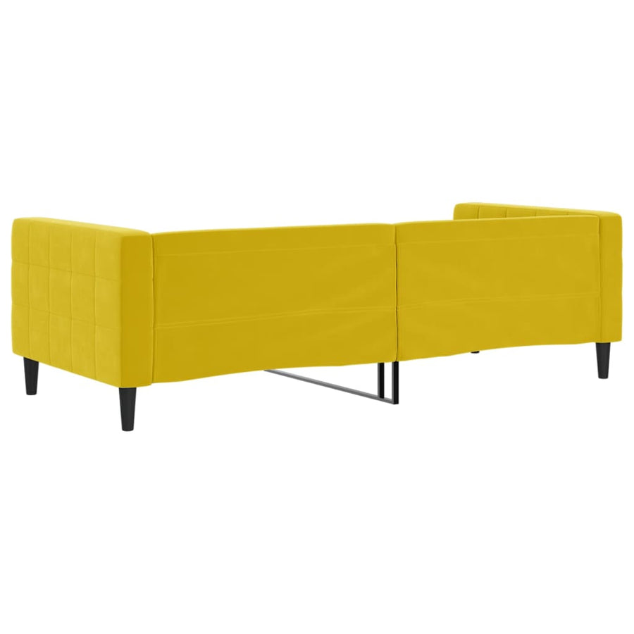 Slaapbank Fluweel 90 x 200 cm Geel zonder matras