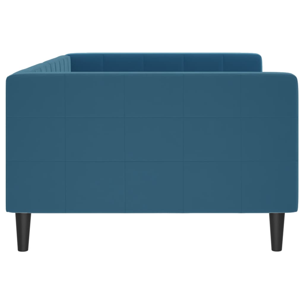 Slaapbank 100x200 cm fluweel blauw 100 x 200 cm Blauw