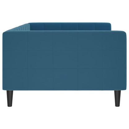 Slaapbank 100x200 cm fluweel blauw 100 x 200 cm Blauw