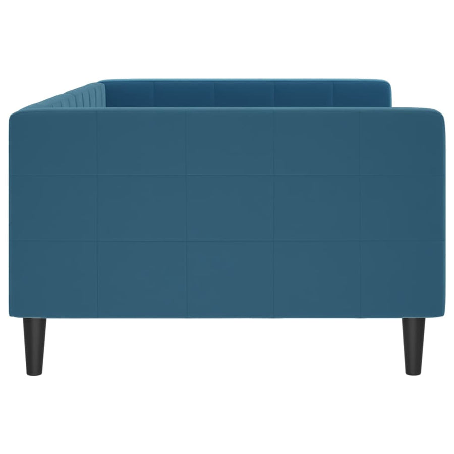 Slaapbank 100x200 cm fluweel blauw 100 x 200 cm Blauw