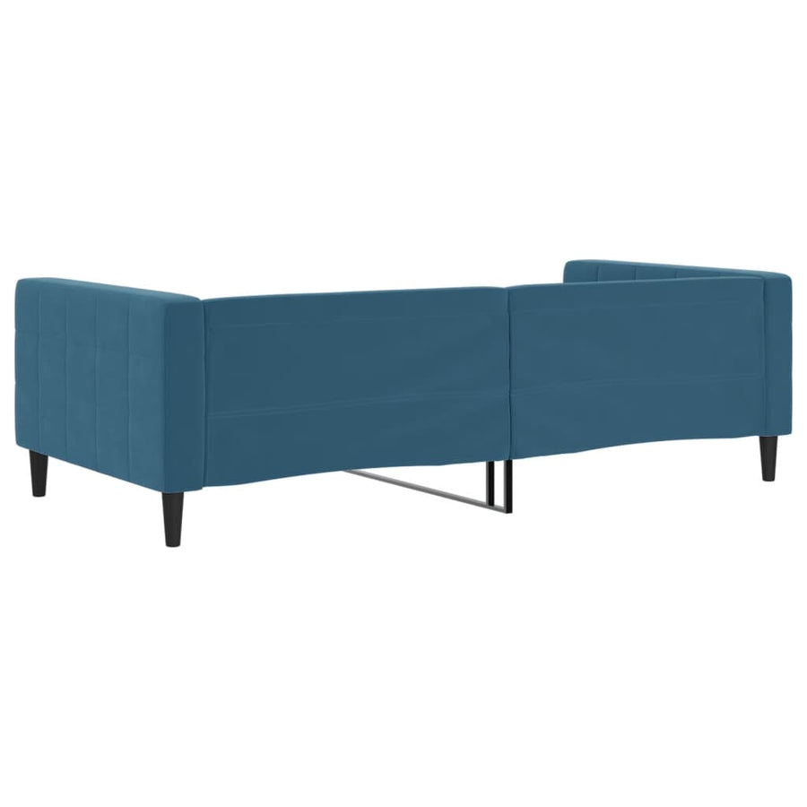 Slaapbank 100x200 cm fluweel blauw 100 x 200 cm Blauw