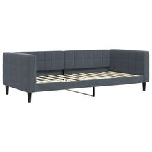Slaapbank 100x200 cm fluweel donkergrijs