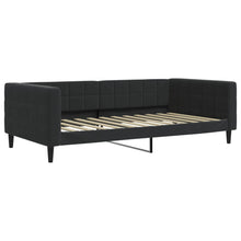 Slaapbank Fluweel 100 x 200 cm Zwart zonder matras