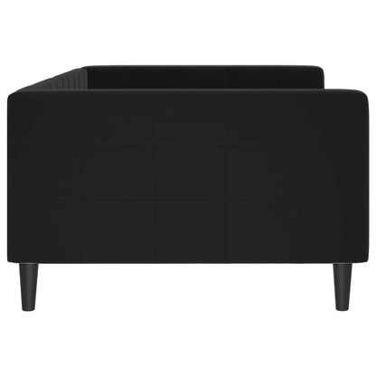 Slaapbank Fluweel 100 x 200 cm Zwart zonder matras